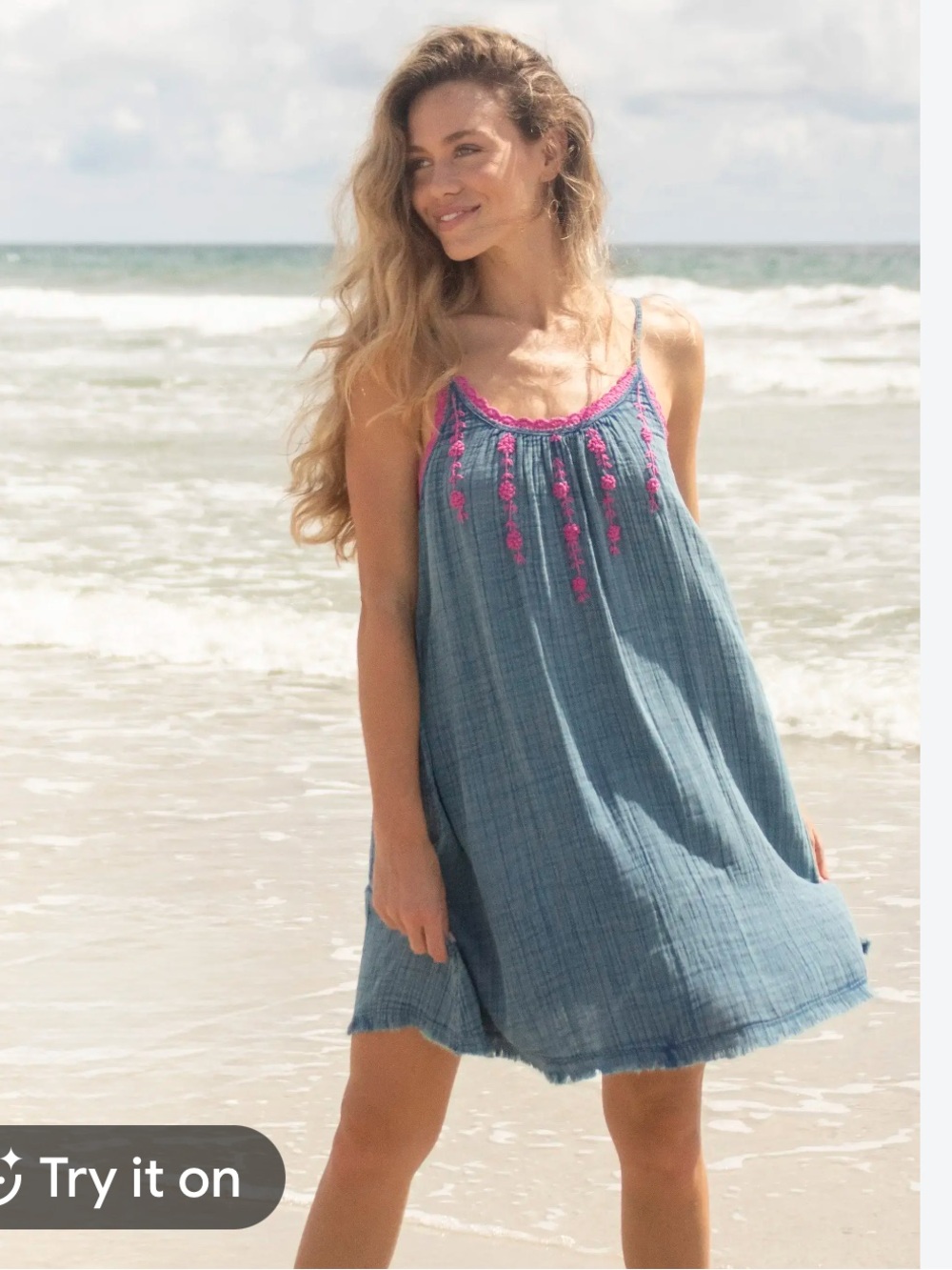 NATURAL LIFE Boho Embroidered Dress L/XL NEW